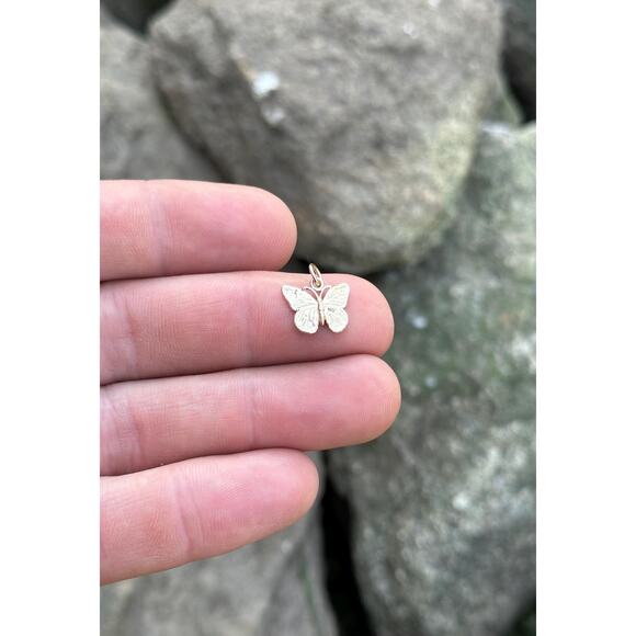 Bronze Monarch Butterfly Charm with Optional 14K Gold Filled Chain - Picture 4 of 5